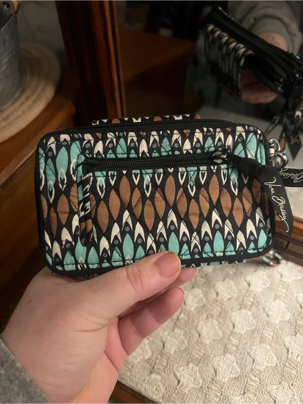VERA BRADLEY Quilted Smartphone Wristlet 2.0 Retired Sierra Stream Pattern *EUC*